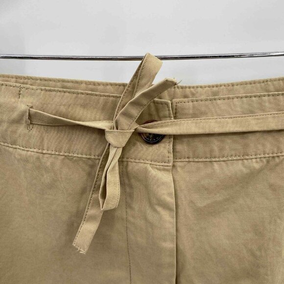 Orvis Pants Womens 10 Tan Khaki Cotton Polyester‎ Blend Tie Waist Pockets - Picture 2 of 8